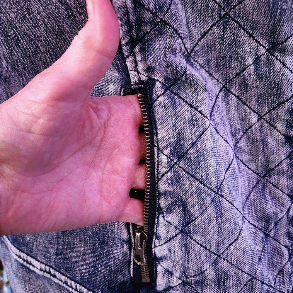 Liverpool Denim-Look Lined Vest Washed Blue L - Picture 9 of 9